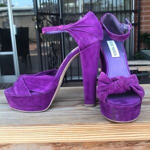Purple Steve Madden platform heels